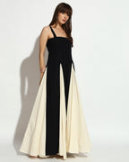 Monochrome Flare Maxi Dress