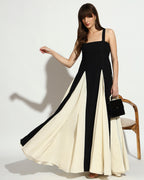 Monochrome Flare Maxi Dress