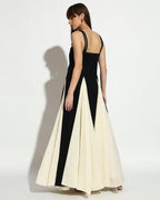 Monochrome Flare Maxi Dress