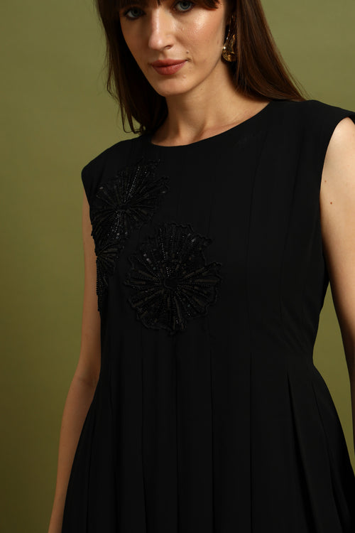 Black Asymmetrical Kurta Set