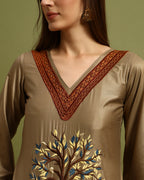 Golden Serenity Embroidered Co-ord Set