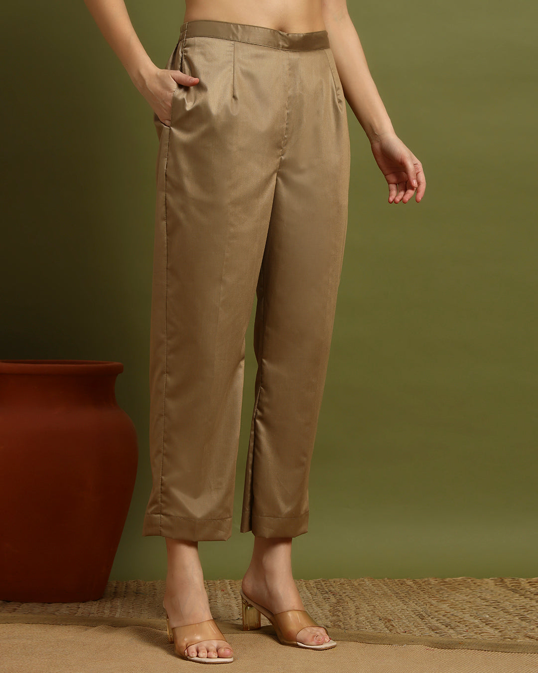 Golden Serenity Embroidered Co-ord Set