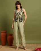 Golden Aura Embroidered Cape Set