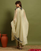 Golden Aura Embroidered Cape Set