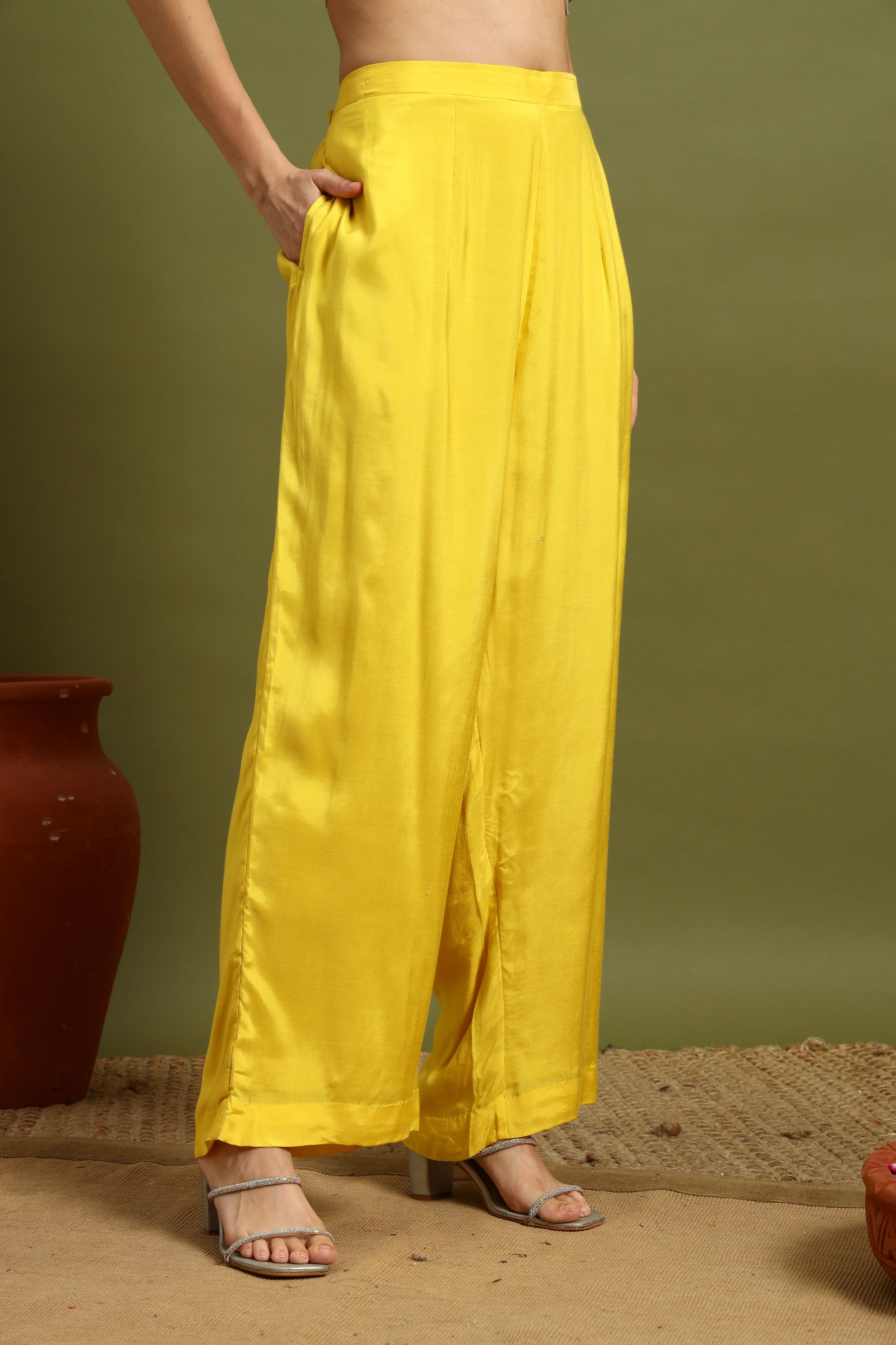 Yellow Embroidered Co-ord Set