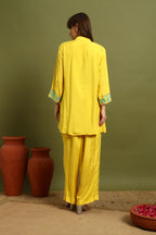 Yellow Embroidered Co-ord Set