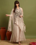 Ivory Mirage Embroidered Layered Set