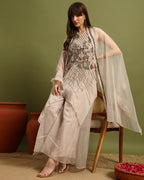 Ivory Mirage Embroidered Layered Set