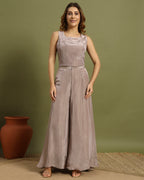 Lilac Mist Sequin Cape Set