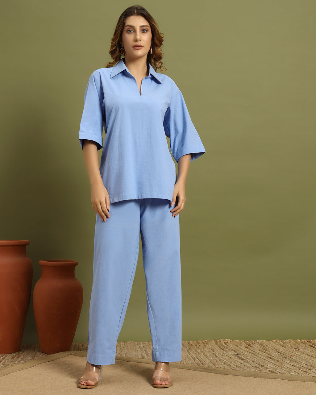 Azure Noir Embroidered Co-ord Set