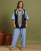 Azure Noir Embroidered Co-ord Set