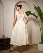 Ivory Bloom Handcrafted Midi Dress