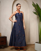 Indigo Charm Denim Maxi Dress