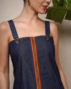 Indigo Edge Denim Midi Dress