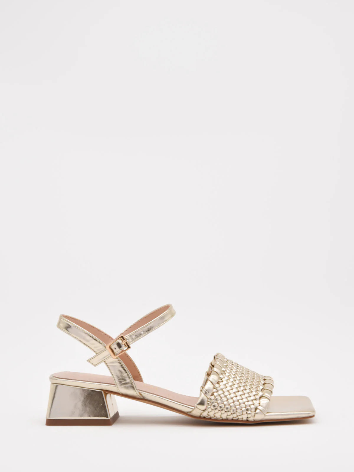 Gold Weave Heels