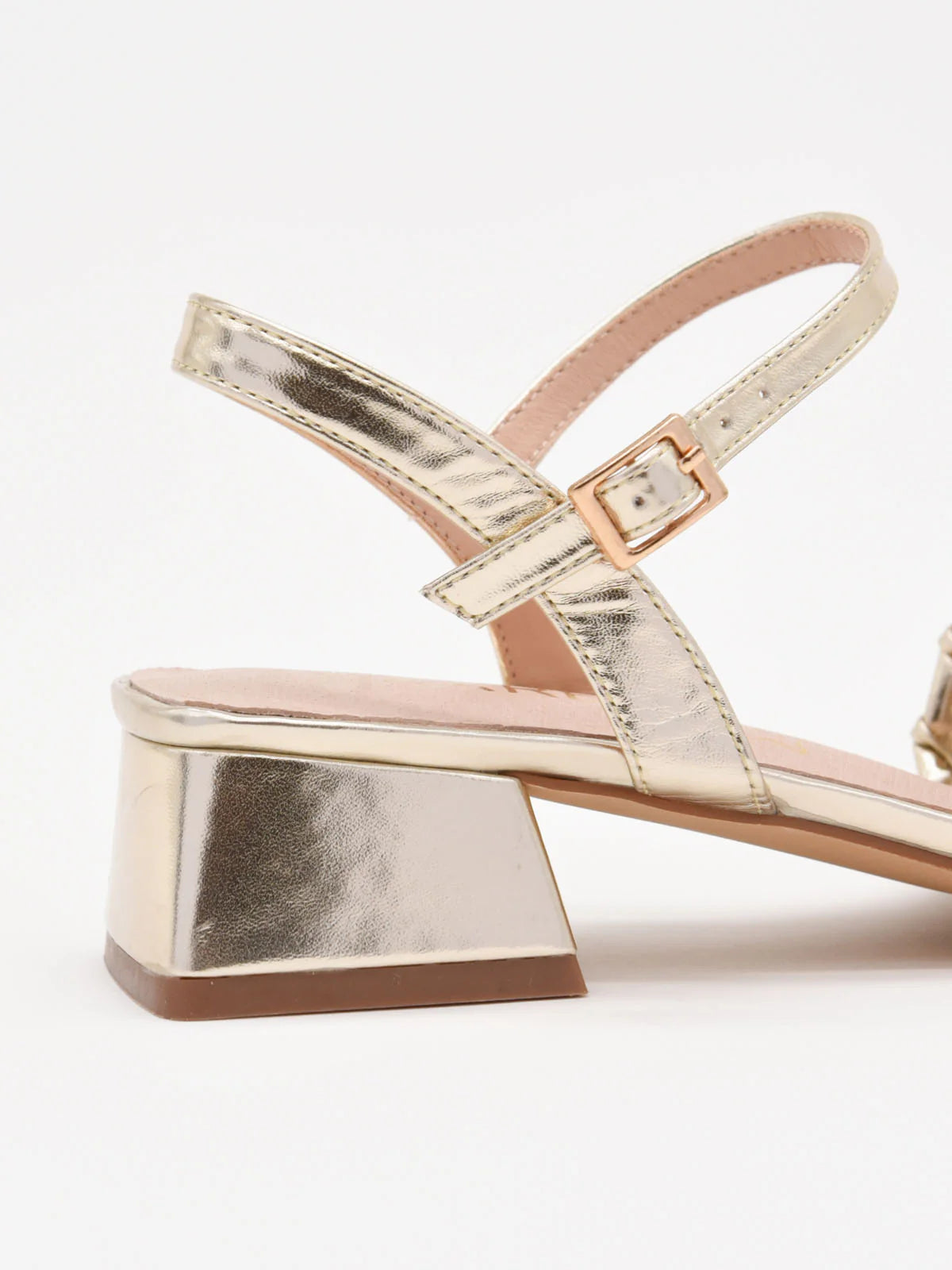 Gold Weave Heels