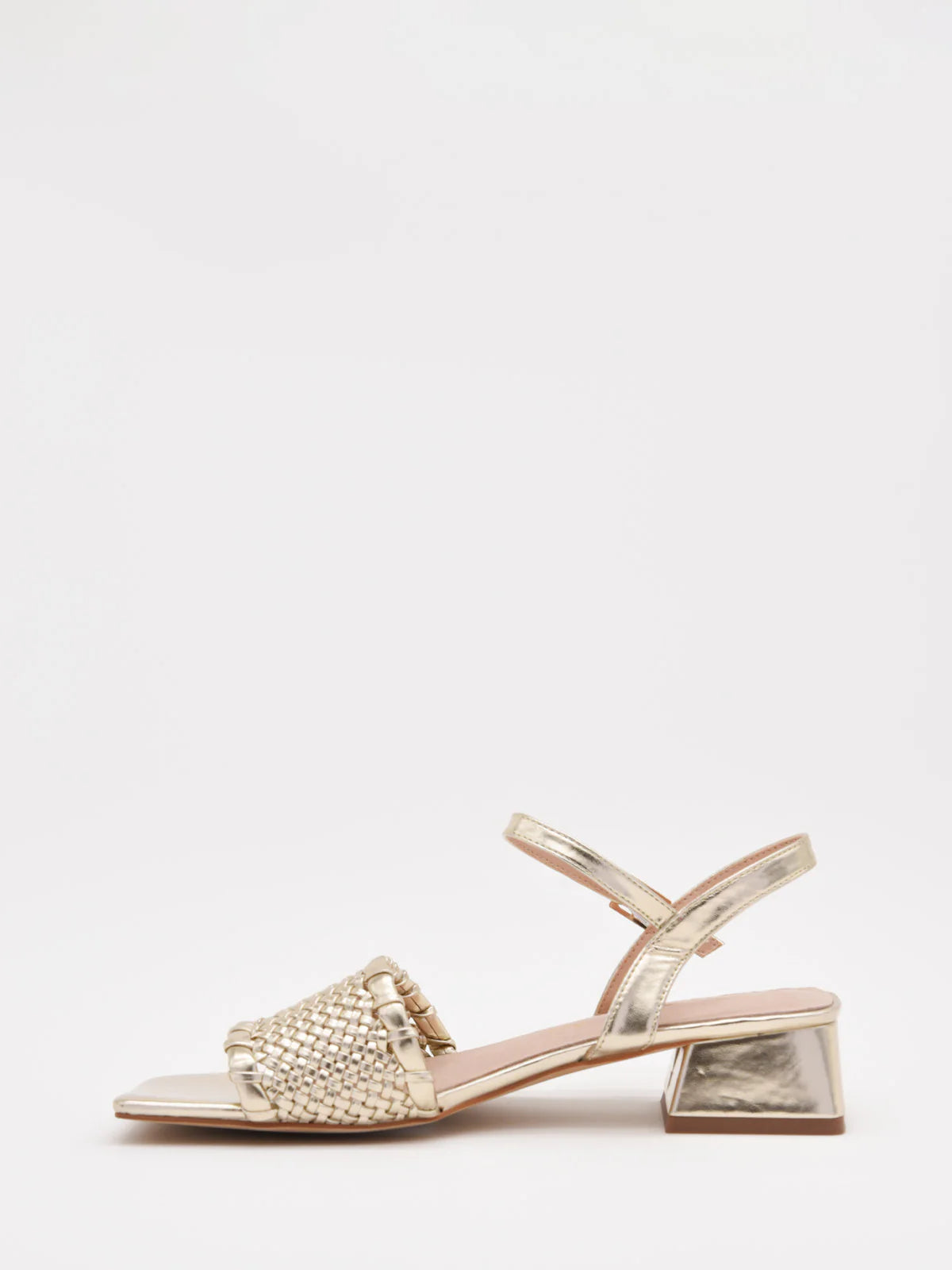 Gold Weave Heels