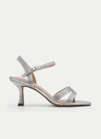 Silver Pleat Stilettos