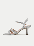 Silver Pleat Stilettos