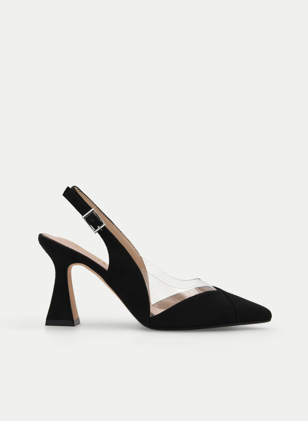 Black Coral Slingback Heels