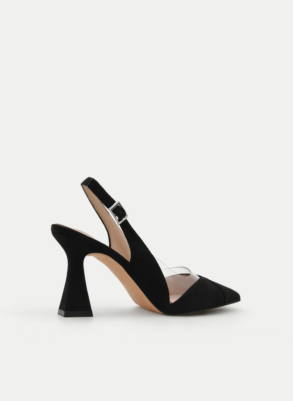 Black Coral Slingback Heels