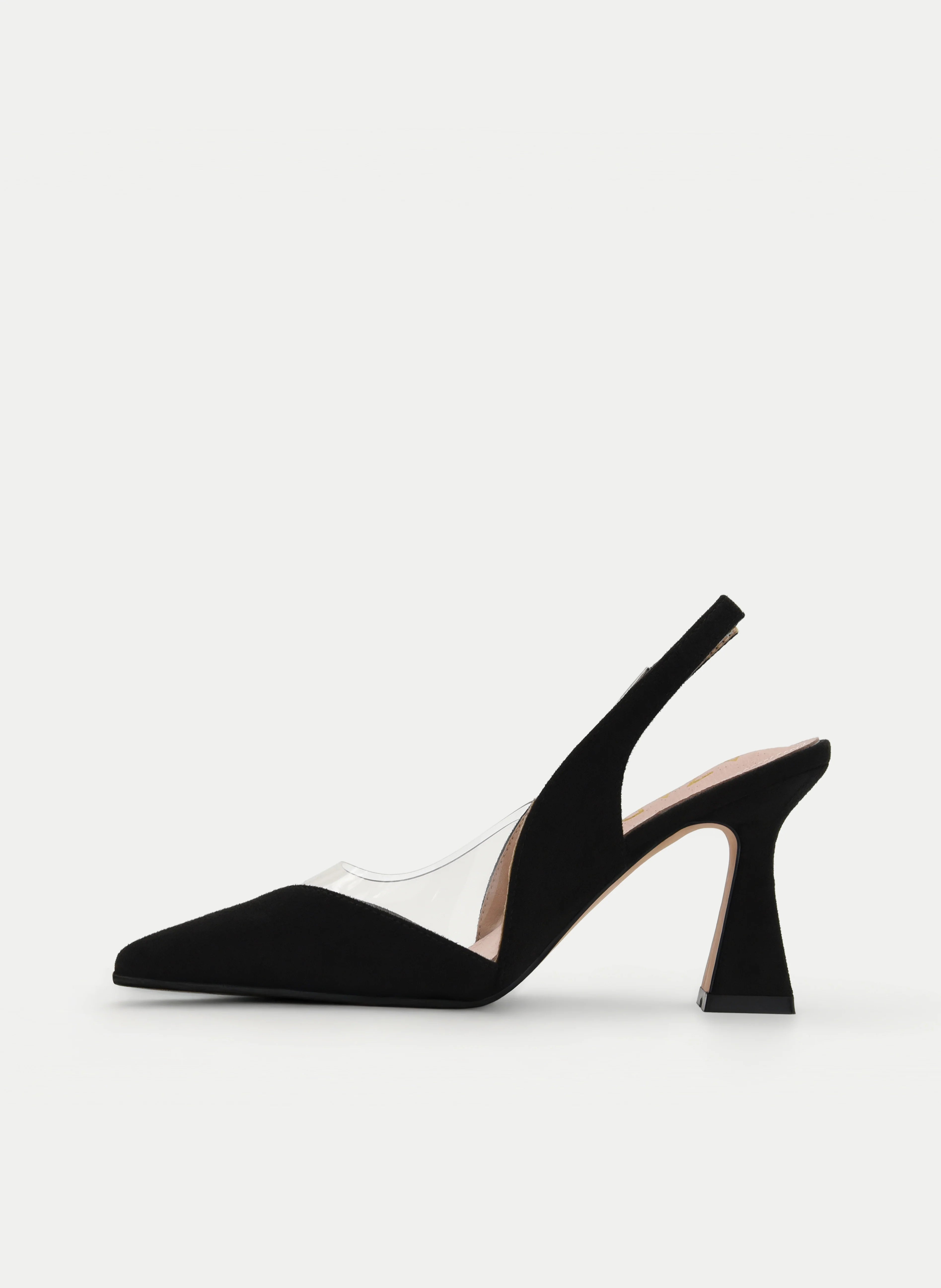 Black Coral Slingback Heels
