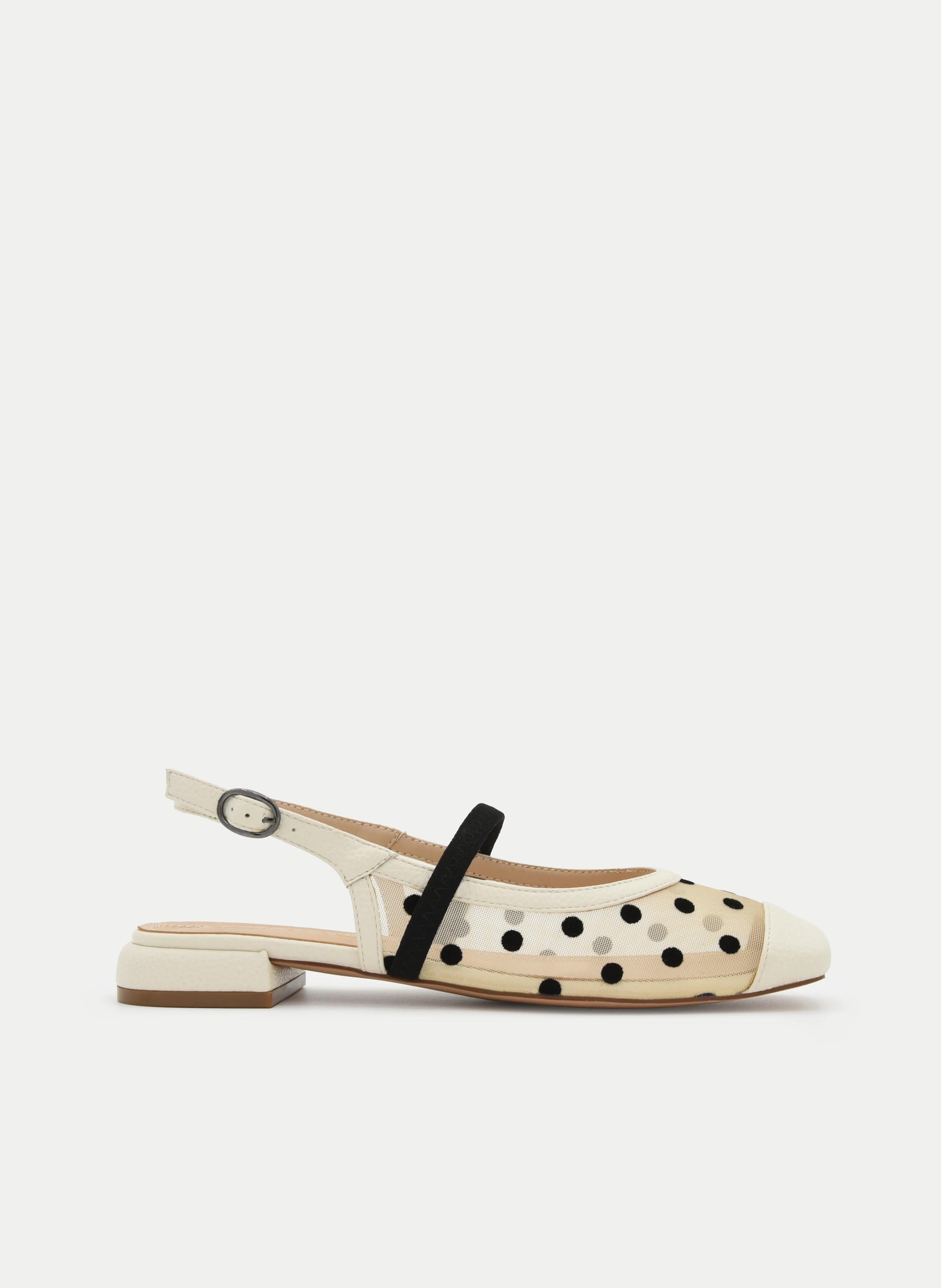 Dotty Mesh Slingbacks