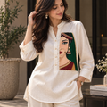Myriads Pearl Portrait White Shirt