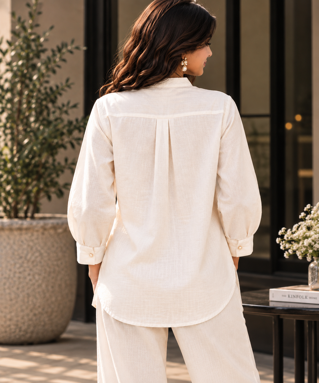 Myriads Pearl Portrait White Shirt