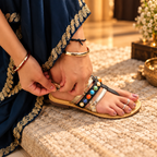 MYRIADS Women’s Embellished Flat Sandals