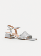 Silver Weave Heels