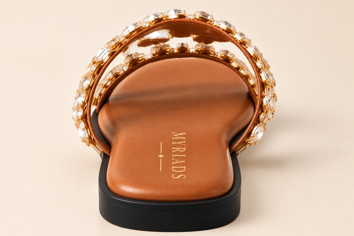 Myriads Luxury Crystal Embellished Flats