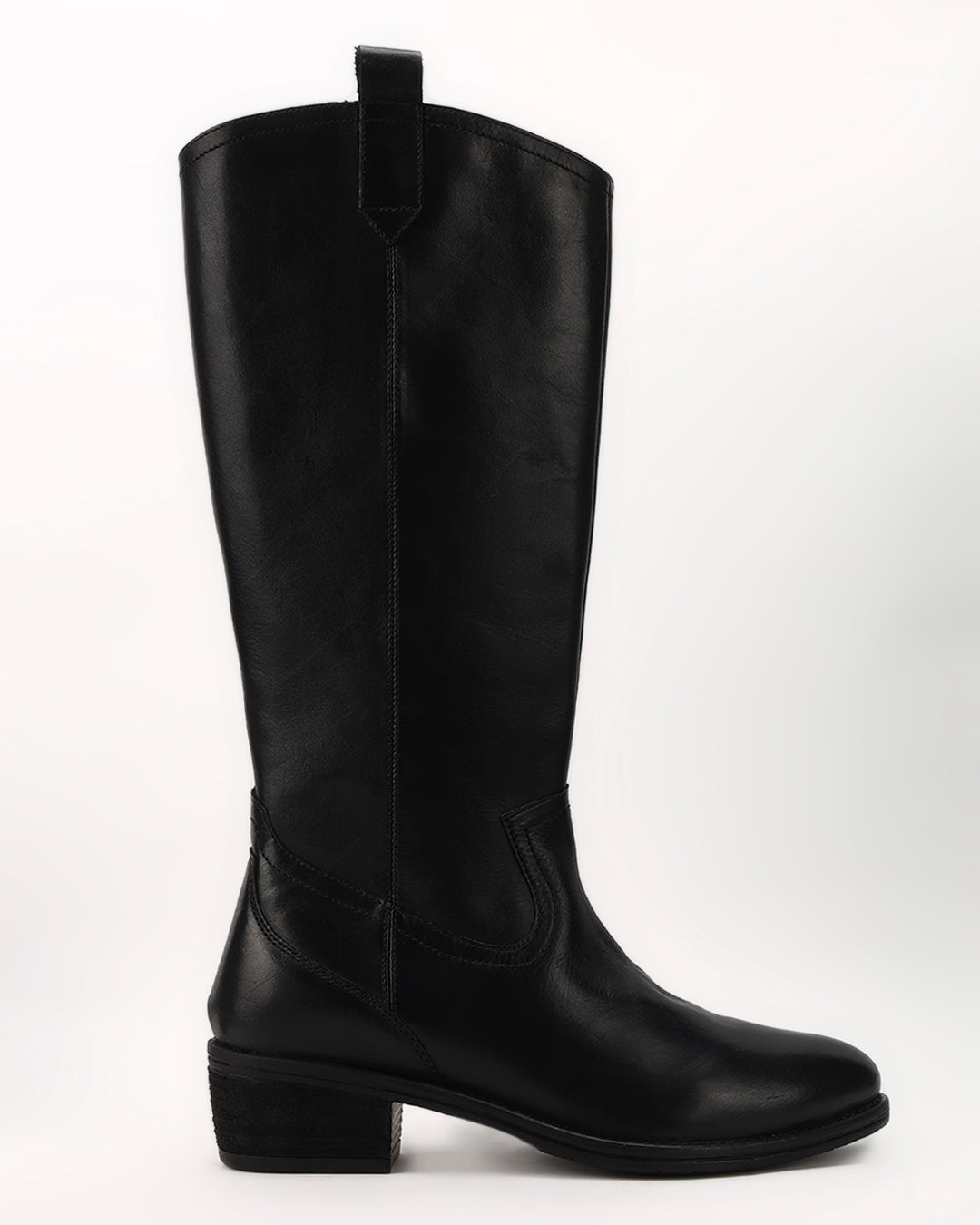 MYRIADS Classic Black Knee-High Boots