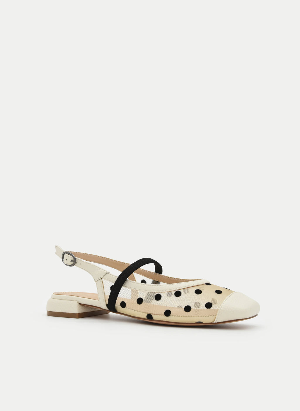 Dotty Mesh Slingbacks